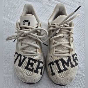 adidas Kids Overtime Sneakers - White and Black Size 4Y